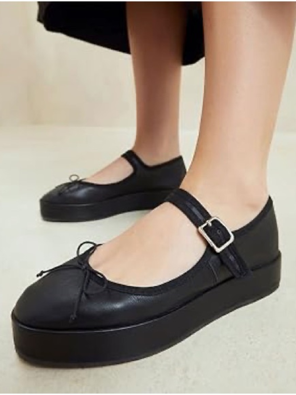 Loeffler Randall Leah Platform Mary Jane Flats 6